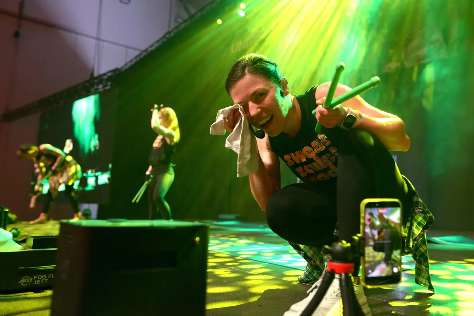 Drumstick cardio class on the EU4YA stage