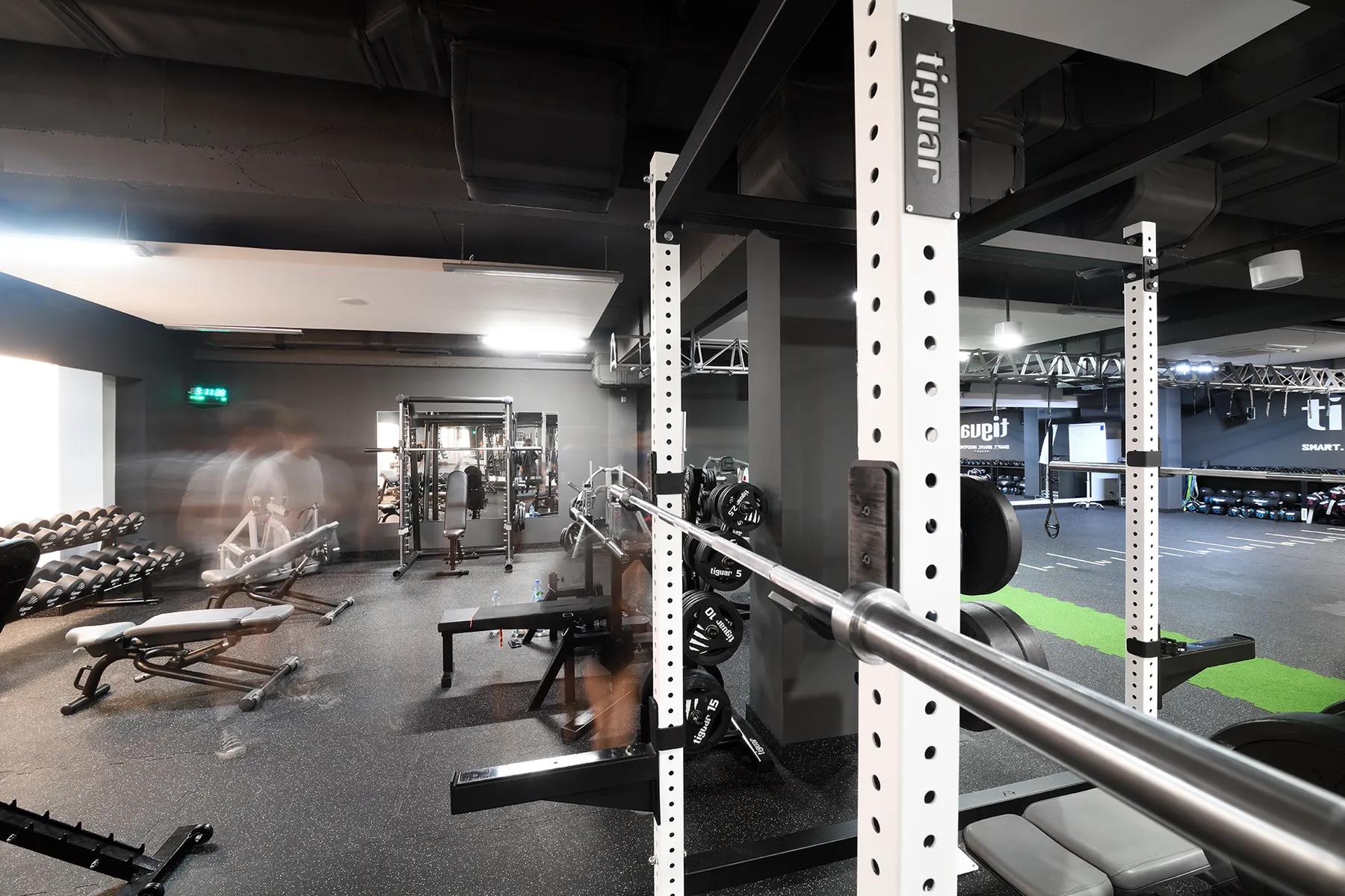 Fitness club floor equipped by tiguar