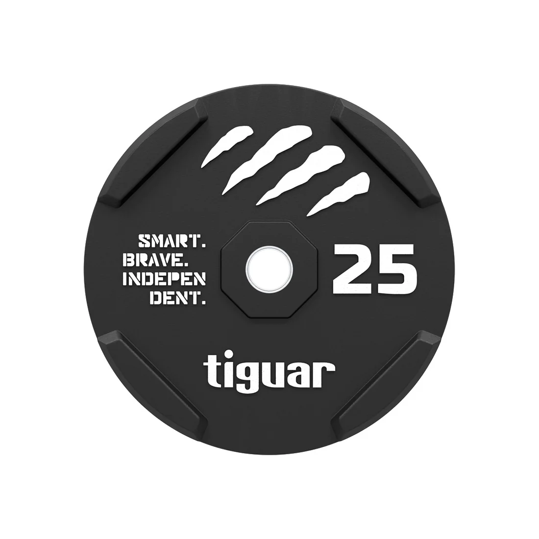tiguar 25 kg interlock bumper plate in black